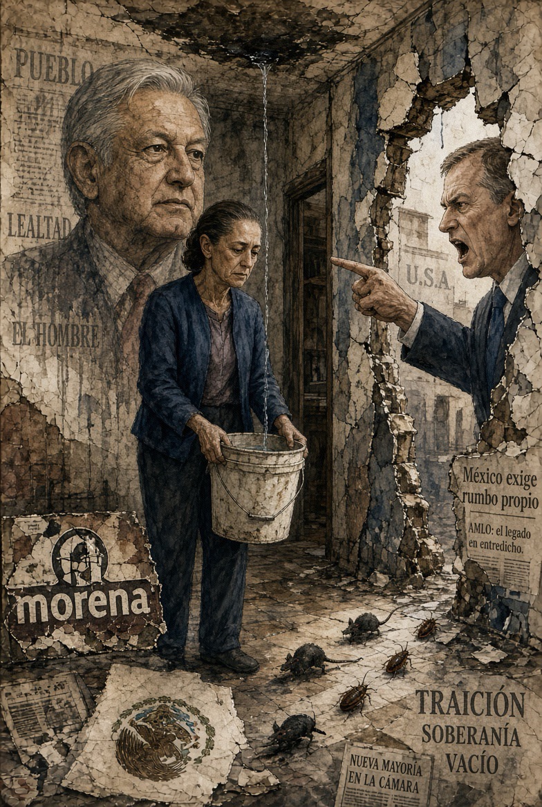 La cubeta bajo la gotera